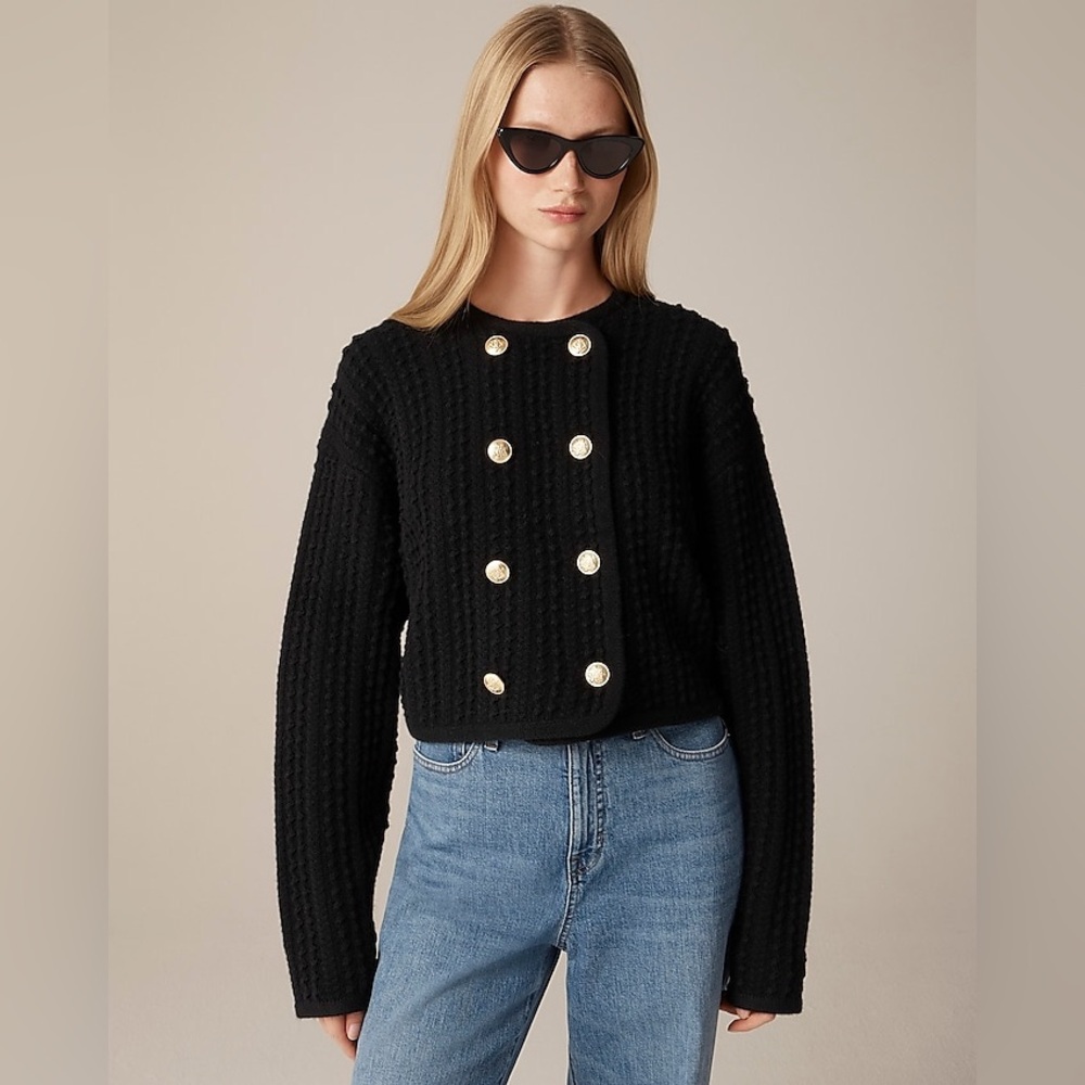 J.Crew Double-breasted sweater-jacket size L NWT